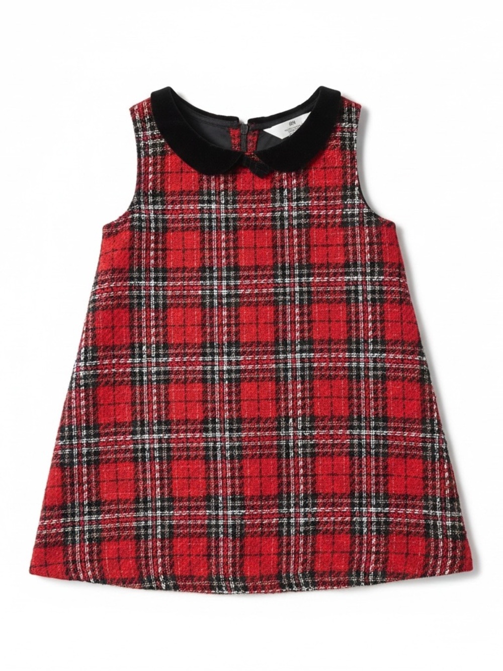 Girls H&M Tartan Tweed Plaid Holiday Special Occasion Dress